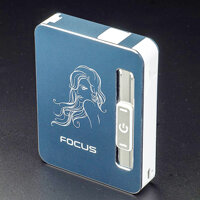 Hộp đựng thuốc lá kiêm bật lửa sạc điện Focus JD-YH022