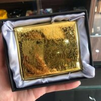 Hộp đựng thuốc lá loại 20 điếu Gvipai hoa văn mạ vàng