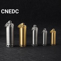 Hộp Đựng Thuốc Mini Bằng Đồng Thau Chống Thấm Nước Kèm Móc Khóa Tiện Dụng