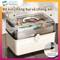 Hộp Đựng Thuốc Sơ Cứu Cỡ Lớn Đa Năng Tiện Dụng Cho Gia Đình Hộp đựng thuốc nhiều lớp