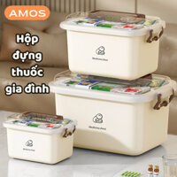Hộp đựng thuốc sơ cứu hai lớp cỡ lớn có nắp bảo quản tay cầm tiện lợi, Hộp nhựa đựng đồ đa năng