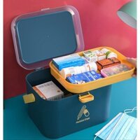 Hộp đựng thuốc y tế cho cá nhân gia đình, có khay uống thuốc tây tiện lợi bằng nhựa