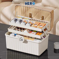 Hộp Đựng Thuốc Y Tế Cứu Thương HERO 3 Tầng Tiện Dụng Cho Gia Đình Chất Liệu PP Cao Cấp