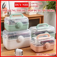 Hộp Đựng Thuốc, Y Tế Gia Đình 3 Tầng,  Hộp Đựng Mỹ Phẩm Cỡ Lớn Siêu Tiện Dụng