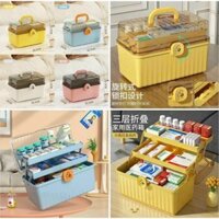 Hộp đựng thuốc y tế, Hộp đựng thuốc 3 tầng tiện lợi, Hộp thuốc Phân Loại - Loại To Hàng Đẹp
