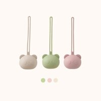 Hộp đựng ti giả, núm ti cho bé CHIPPIANDCO hình gấu có móc treo, silicone cao cấp, tiện lợi