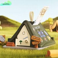 Hộp đựng tiền AGOODTHING, Hộp đựng tiền hình lều di động, Khóa chìa khóa an ninh bằng nhựa sáng tạo Quà tặng ngân hàng heo đất