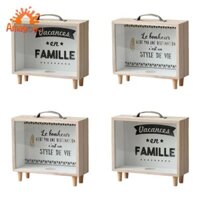 Hộp đựng tiền bằng gỗ Amagogo, Hộp trưng bày khung gỗ, trang trí