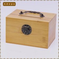 Hộp đựng tiền bằng gỗ thủ công, ngân hàng heo đất bằng gỗ