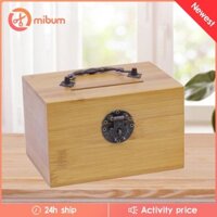 Hộp đựng tiền bằng gỗ thủ công, ngân hàng heo đất bằng gỗ cổ điển