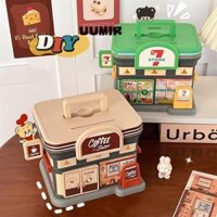 Hộp Đựng Tiền Bằng Nhựa Hình Cửa Hàng, Khóa Chìa Khóa Heo Đất [ Siêu Thị_Cho Bé ]