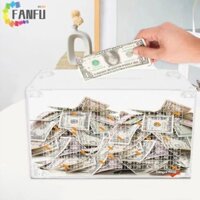 Hộp đựng tiền FANFUZOUZU Trang trí trong suốt