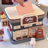 Hộp Đựng Tiền FUDESHE, Hộp Đựng Tiền Bằng Nhựa Hình Cửa Hàng, Khóa Chìa Khóa Chất Lượng Cao An Toàn Di Động Tiết Kiệm Bình Học Sinh