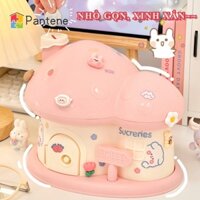 Hộp đựng tiền PANTENE Ống tiết kiệm hình ngôi nhà nấm chìa khóa thông minh chất liệu cao cấp decor