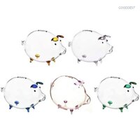 Hộp Đựng Tiền Tiết Kiệm Bằng Thủy Tinh Trong Suốt Hình Chú Heo Dễ Thương Cho Bé