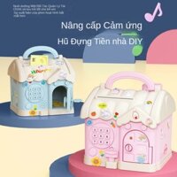 Hộp Đựng Tiền Tiết Kiệm Hình Ngôi Nhà Dễ Thương Cho Bé Két sắt vân tay mini thông minh cho bé