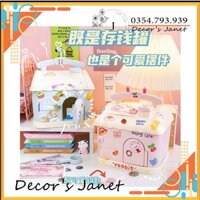 Hộp Đựng Tiền Tiết Kiệm Hình Ngôi Nhà Hoạt Hình Bằng Nhựa Cỡ Lớn