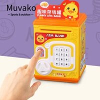 Hộp đựng tiền tiết kiệm mật khẩu, Ngân hàng heo đất điện tử bằng nhựa, Mã truy cập mật khẩu màu xanh đỏ Máy ATM Quà tặng trẻ em