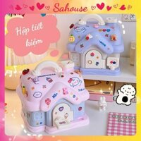 Hộp đựng tiền tiết kiệm ngôi nhà nhỏ màu pastel ngọt ngào SH102