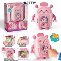 Hộp đựng tiền tiết kiệm KETFIY, Ngân hàng tiết kiệm đa năng đơn giản, Đồ chơi quà tặng trẻ em bằng đồng xu bằng nhựa thú vị