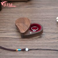 Hộp đựng trang sức bằng gỗ DFGF, Hộp đựng nhẫn đính hôn hình trái tim, Hộp đựng bông tai bền có thể tái sử dụng cổ điển