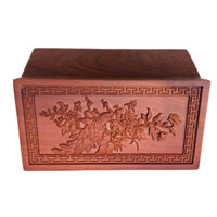 Hộp đựng trang sức, đựng con dấu gỗ Hương trạm Bông hồng và chim Công cao cấp ( 1 hộp hồng công )