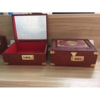 hộp đựng trang sức / nữ trang, để con dấu, bằng gỗ, mini có khóa số hàng cao cấp [loai 1]