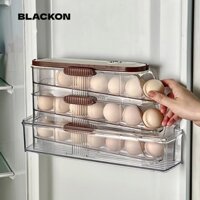 Hộp đựng trứng lăn BLACKON, Hộp đựng trứng cuộn tự động gia đình cuộn tự động, Dụng cụ sắp xếp tủ lạnh dung tích lớn Nhà bếp chuyên dụng