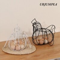 Hộp đựng trứng URJUMPEA, Giỏ đựng trứng hình gà trắng đen, Hộp đựng trứng nghệ thuật sắt chất lượng cao Giỏ đựng đồ gia dụng