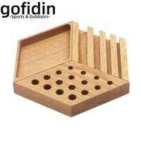 Hộp đựng văn phòng phẩm GOFIDIN, Hộp đựng bút lưu trữ danh thiếp Khay lưu trữ máy tính để bàn, Hộp đựng dụng cụ đục lỗ chạm khắc bằng gỗ lâu trôi