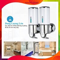 Hộp đựng xà bông,nước rửa tay gạt thông minh 2 bình cao cấp
