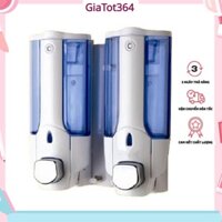 Hộp đựng xà bông,nước rửa tay nhấn hai bình treo trường cao cấp