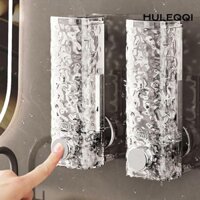 Hộp đựng xà phòng HULEQI, Hộp đựng kem dưỡng da thiết kế báo chí 450ml, Cốc hút có thể tái sử dụng Hộp đựng chai dầu gội không đục lỗ treo tường cho khách sạn gia đình