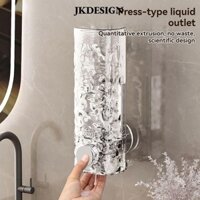 Hộp đựng xà phòng JKDESIGN, Hộp đựng kem dưỡng da 450ml treo tường, Thiết kế ép không đục lỗ có thể tái sử dụng Hộp đựng chai dầu gội dung tích lớn cho khách sạn gia đình