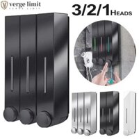 Hộp đựng xà phòng lỏng VERGE LIMIT, Hộp đựng Gel tắm dầu gội có thể tái sử dụng 420ML, Hộp đựng nước rửa tay treo tường chống rò rỉ bằng nhựa Khách sạn
