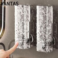Hộp đựng xà phòng VANTAS, Hộp đựng kem dưỡng da treo tường 450ml, Thiết kế ép không đục lỗ di động Hộp đựng chai dầu gội cho khách sạn gia đình
