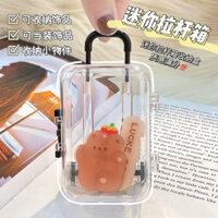 Hộp đựng xe đẩy Mini Sáng tạo hộp đựng đồ trang sức hành lý có thể di chuyển đơn giản Hộp đựng đồ trang sức Hộp đựng đồ để bàn hộp kẹo Cưới Quà nhỏ