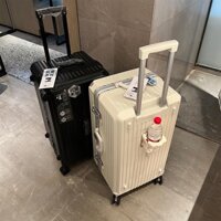 Hộp Đựng Xe Đẩy Phanh Công Suất Lớn Dày Mới, Vali 24 Inch Có Giá Để Cốc, Hộp Nhôm Đựng Mật Khẩu, Vali 40 Inch