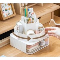 Hộp đựng xoay 360 độ có ngăn kéo gấu con dễ thương,Có thể làm hộp đựng bút, hộp đựng mỹ phẩm.Có thể đặt rất nhiều thứ.