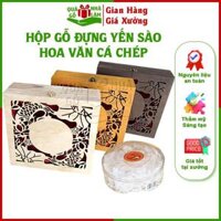 Hộp Đựng Yến Cao Cấp Bằng Gỗ Kèm Túi Giấy Tiện Dụng QUAGONHALAM. Hộp Yến Quà Tặng Có Khóa Gài Chắc Chắn Sang Trọng