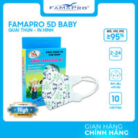 HỘP - FAMAPRO 5D BABY - Khẩu trang y tế trẻ em kháng khuẩn 3 lớp Famapro 5D Baby 10 cái hộp - 1 HỘP - PANDA