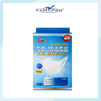 HỘP - FAMAPRO 5D DÂY VẢI - Khẩu trang y tế kháng khuẩn 3 lớp Famapro 5D Mask dây vải 10 cái hộp - TRẮNG - COMBO 1 HỘP