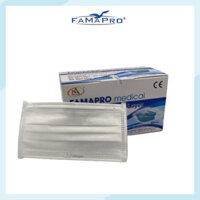 HỘP - FAMAPRO - Khẩu trang y tế kháng khuẩn 4 lớp Famapro 50 cái hộp - 1 HỘP - TRẮNG