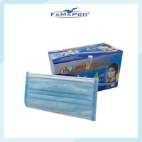 HỘP - FAMAPRO - Khẩu trang y tế kháng khuẩn 4 lớp Famapro 50 cái hộp - 1 HỘP - XANH