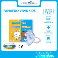 HỘP - FAMAPRO VN95 KIDS - Khẩu trang y tế trẻ em kháng khuẩn 4 lớp Famapro VN95 KIDS đạt chuẩn N95 10 cái hộp - DORAEMON - 1 HỘP