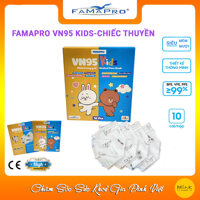 HỘP - FAMAPRO VN95 KIDS - Khẩu trang y tế trẻ em Famapro VN95 KIDS 10 cái hộp - CHIẾC THUYỀN - 1 hộp
