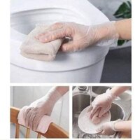 Hộp găng tay nilon dùng 1 lần siêu dai loại xịn 100 chiếc bảo vệ da tay người dùng khi lau dọn nhà cửa, bếp, nhà tắm, thiết kế rộng rãi thoải mái