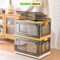 Hộp Gấp Gọn, Cửa Trong Suốt Đen, Siêu Cứng Cáp, Lấy Đồ Tiện Lơi Có Bánh Xe Di Chuyển Q040