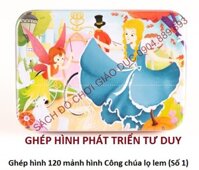 Hộp ghép hình 120 mảnh, miếng hình Công chúa lọ lem (Số 1)
