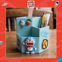 Hộp giá đựng bút nhựa để bàn học sinh hoạ tiết Doraemon - Mèo Kitty cho bé trai & bé gái (N01375)